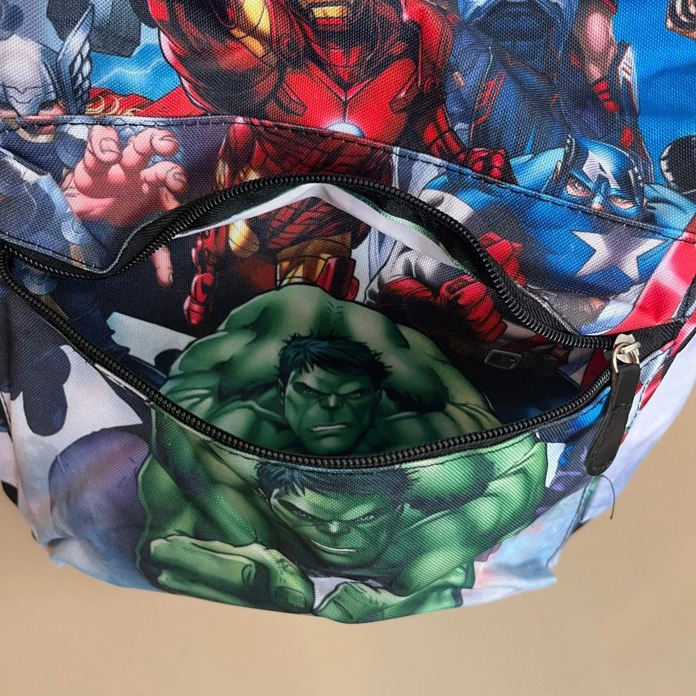 Marvel Avengers Kids Backpack Blue Multicolor Iron Man Hulk Captain America Thor